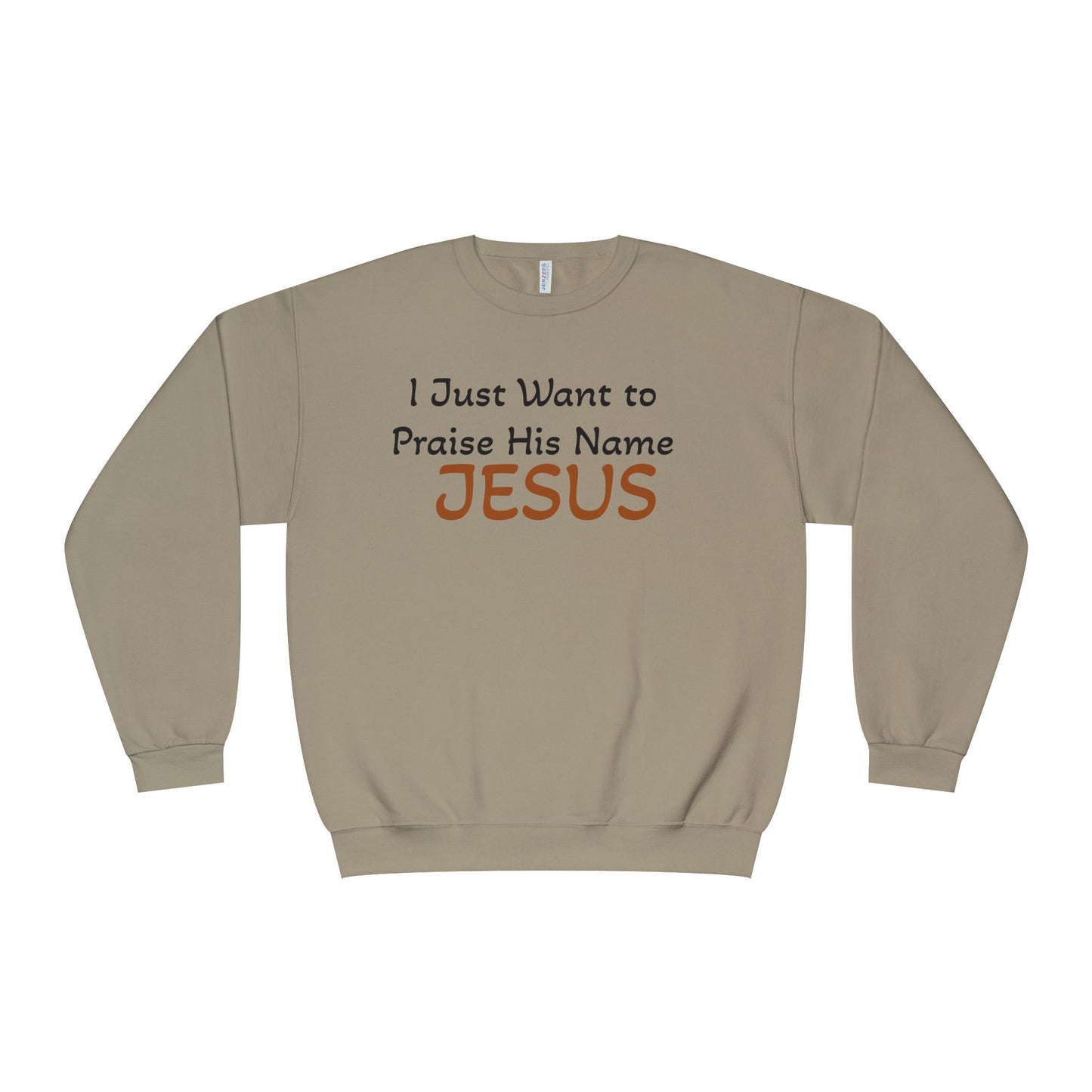 Chirstian/Faith Sweatshirt — "Just Want to Praise His Name JESUS"