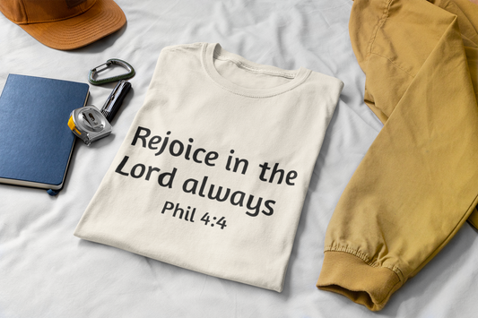 Rejoice in the Lord Always Tee — Philippians 4:4 Oversized T‑Shirt