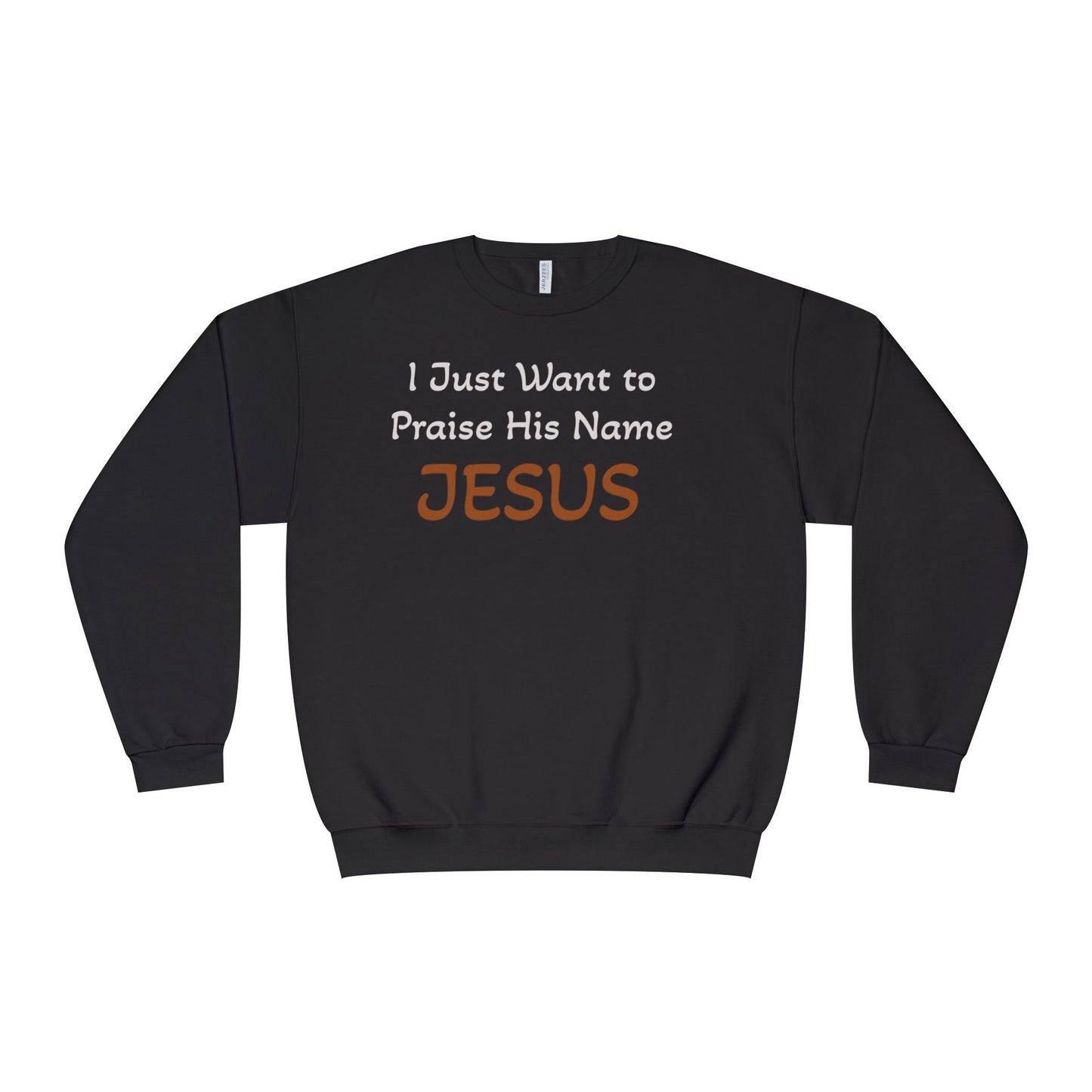 Chirstian/Faith Sweatshirt — "Just Want to Praise His Name JESUS"