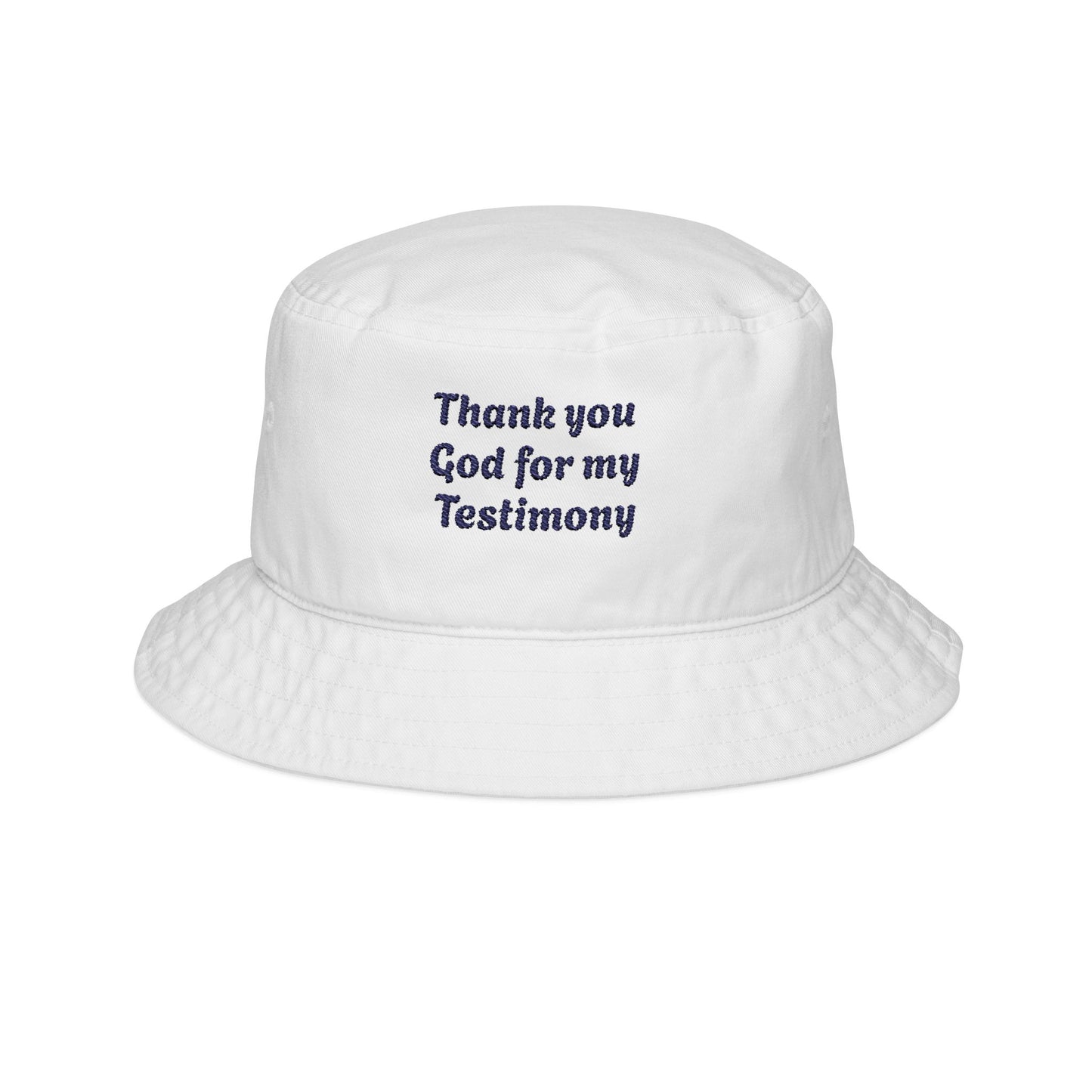 "Thank You God for My Testimony" Embroidered Faith Hat