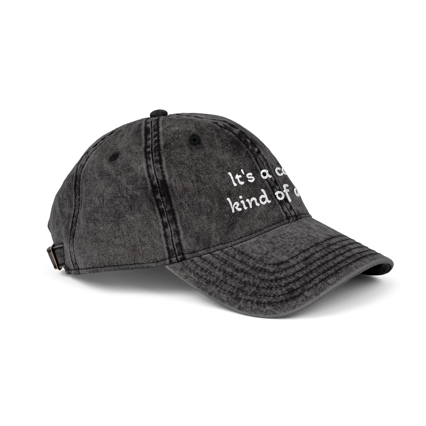 Distressed Embroidered Cap | "It's a cap kind of day"