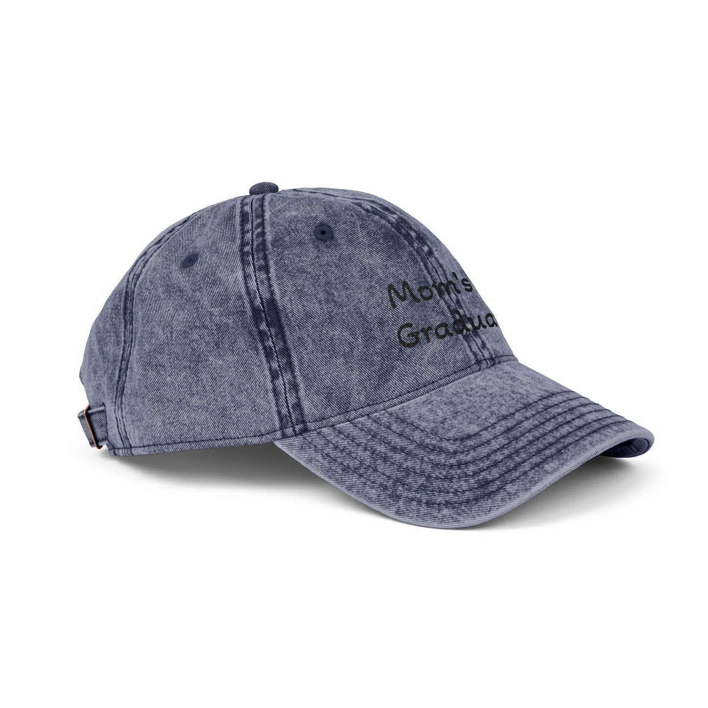 Distressed Embroidered Cap | "Mom's a Graduate"