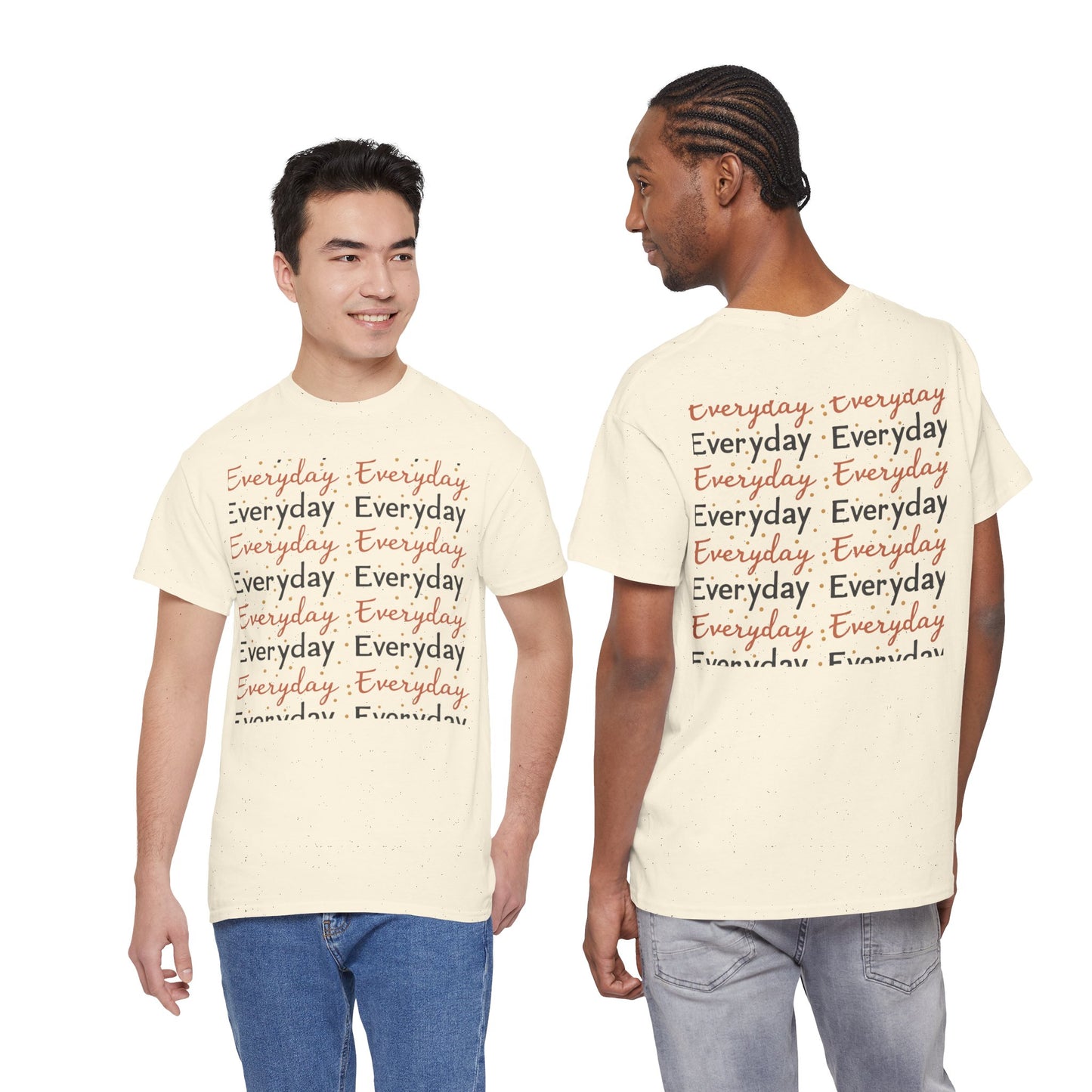 Everyday Repeat Graphic Tee — Minimalist Positive Message T-Shirt