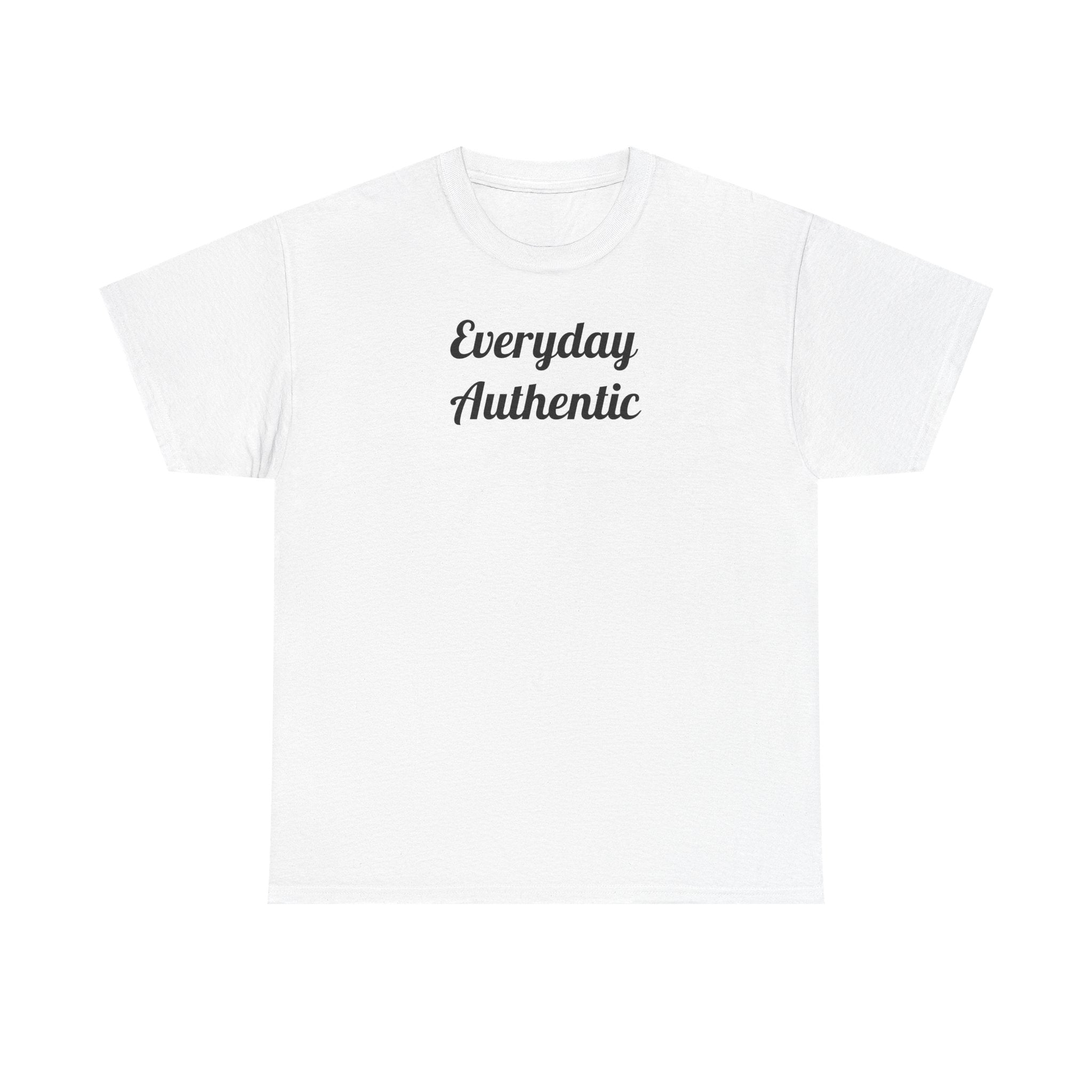 Everyday Authentic Tee — Minimal Script Graphic T-Shirt