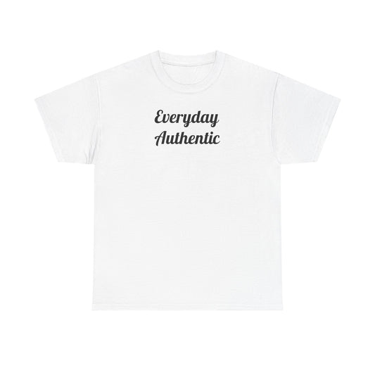 Everyday Authentic Tee — Minimal Script Graphic T-Shirt