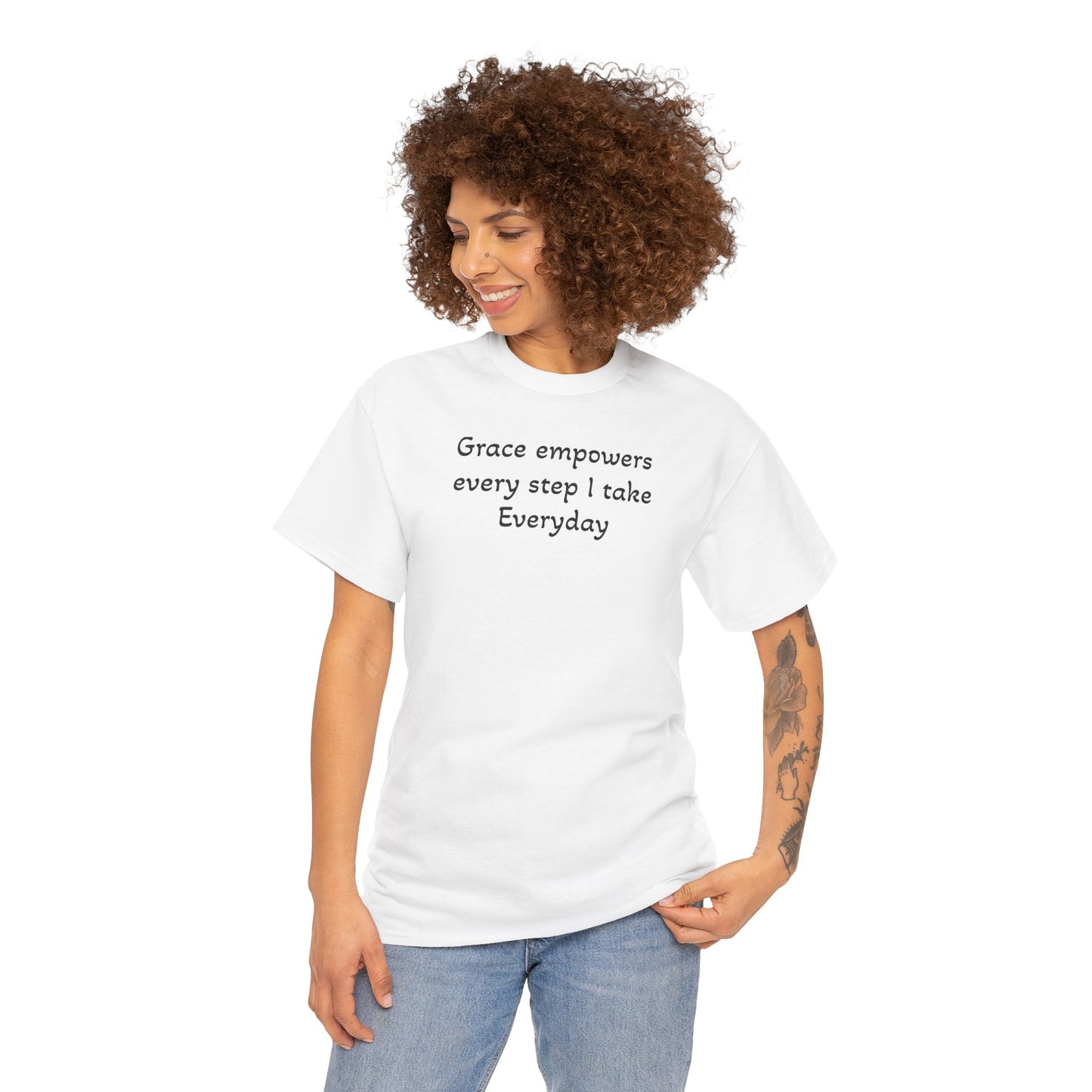 Faith T‑Shirt — "Grace Empowers Every Step I take Everyday" Christian Tee