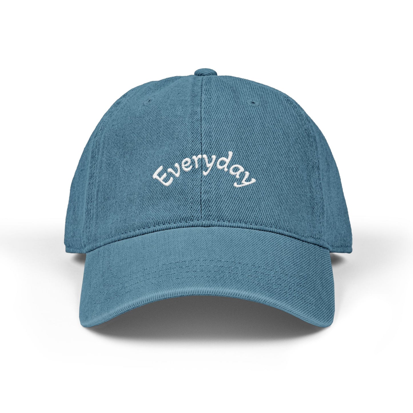 Custom Embroidered Text Denim Hat | Light Blue Cap