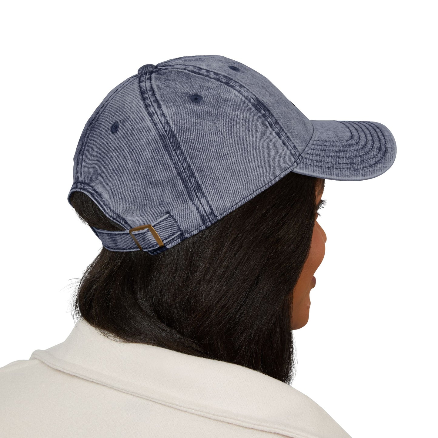 Distressed Embroidered Cap | "Mom's a Graduate"