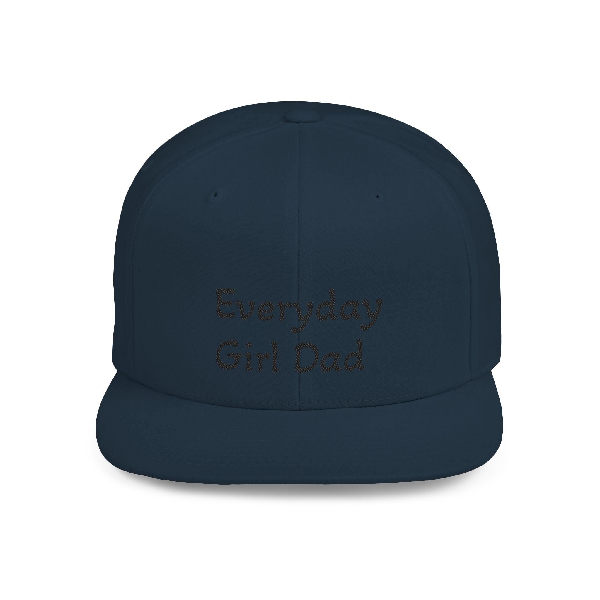 Everyday Girl Dad Snapback Hat — Flat Bill White Trucker Cap