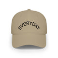Custom Text Low Profile Baseball Cap — Minimal Black Embroidered Hat