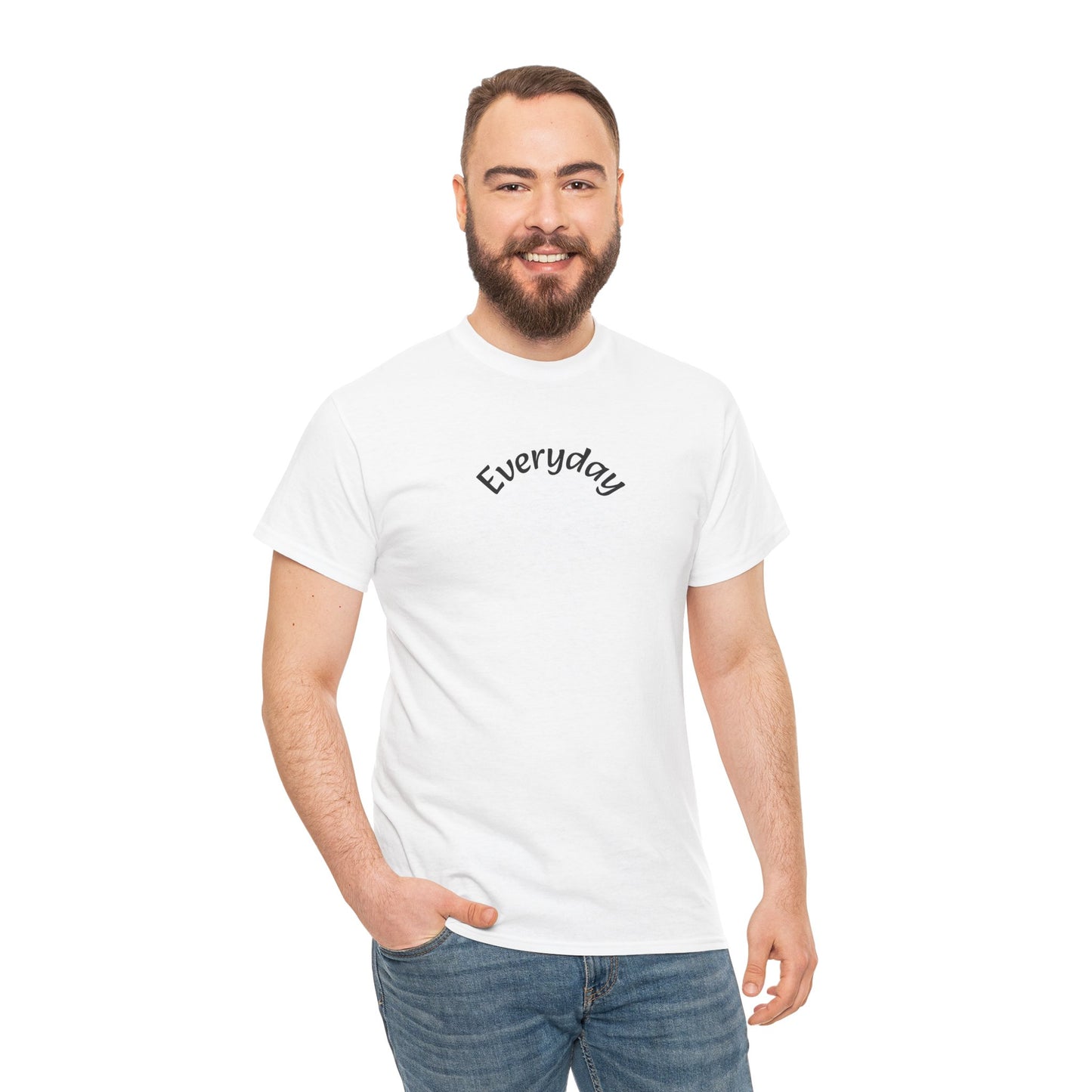 Everyday Graphic Tee - Minimal Script Text T-Shirt