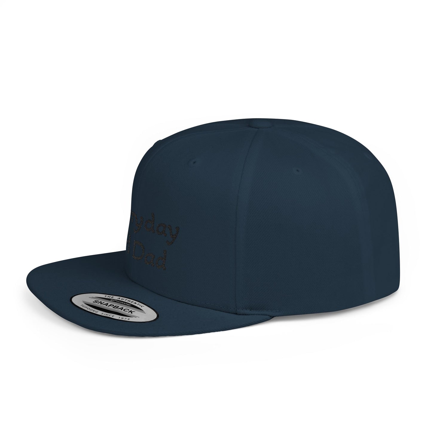 Everyday Girl Dad Snapback Hat — Flat Bill White Trucker Cap