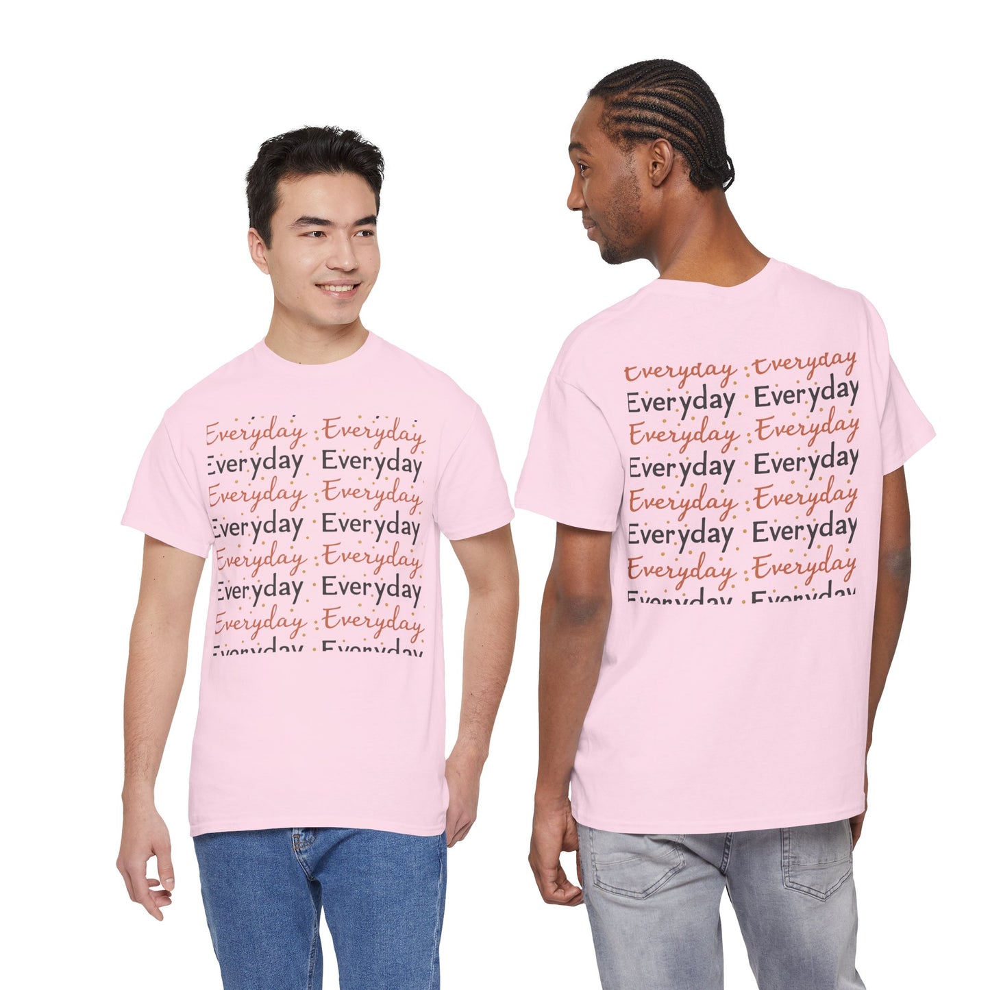 Everyday Repeat Graphic Tee — Minimalist Positive Message T-Shirt