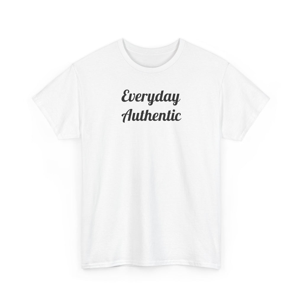 Everyday Authentic Tee — Minimal Script Graphic T-Shirt