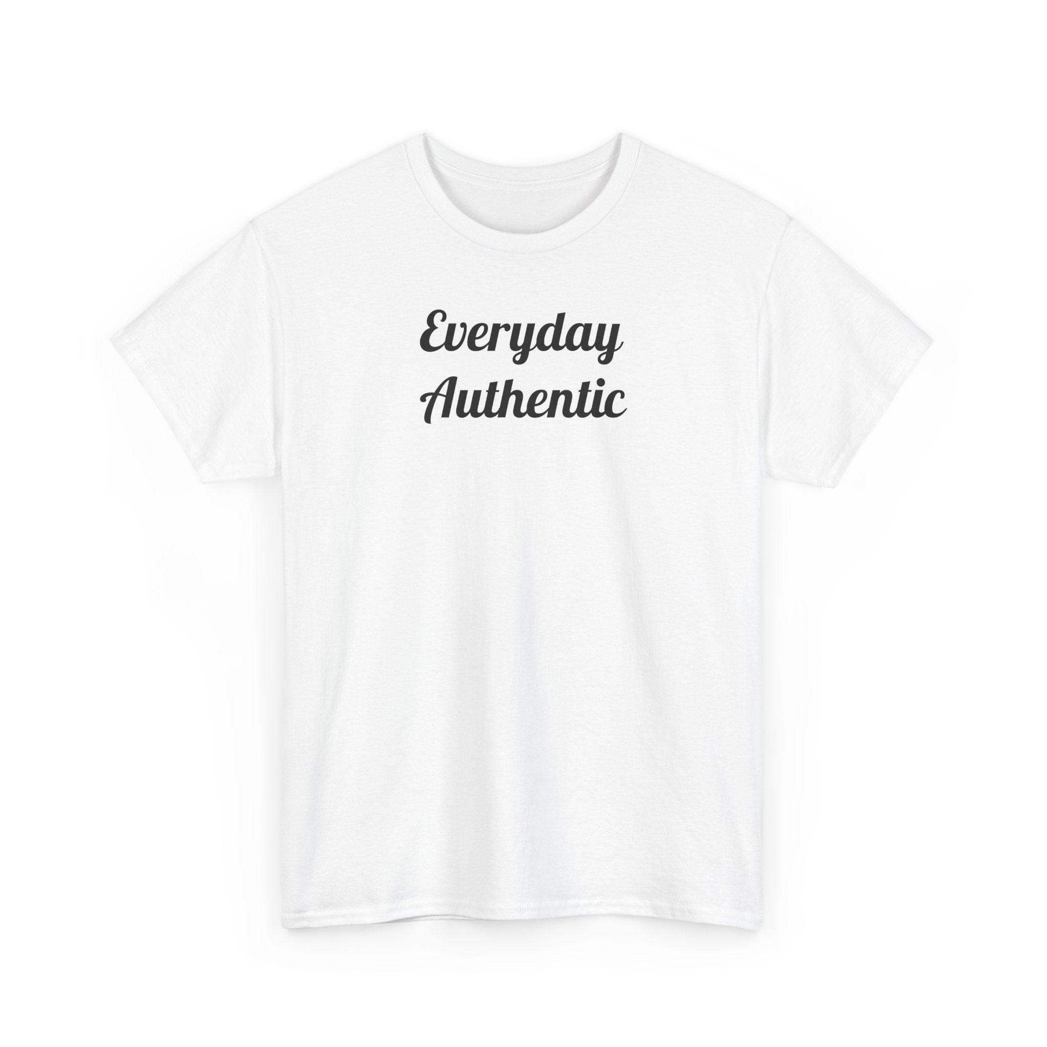 Everyday Authentic Tee — Minimal Script Graphic T-Shirt