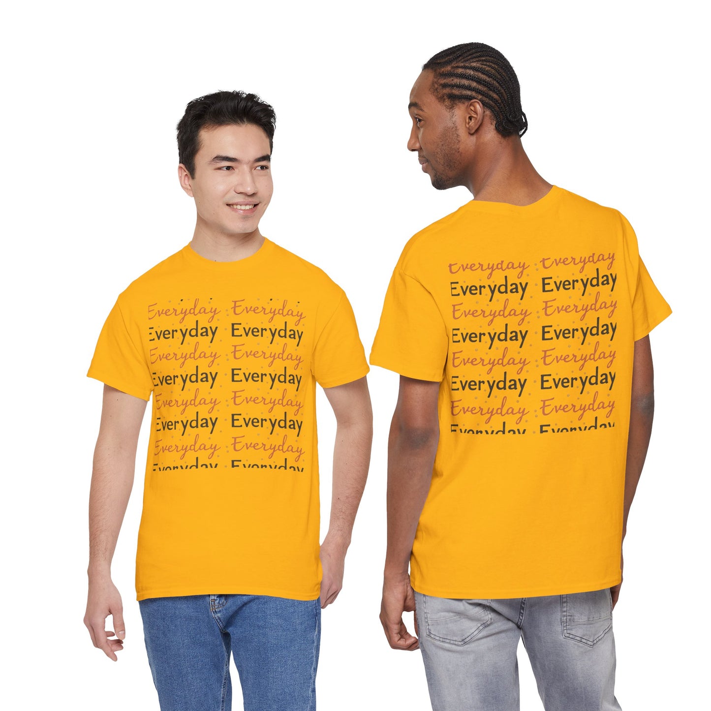 Everyday Repeat Graphic Tee — Minimalist Positive Message T-Shirt
