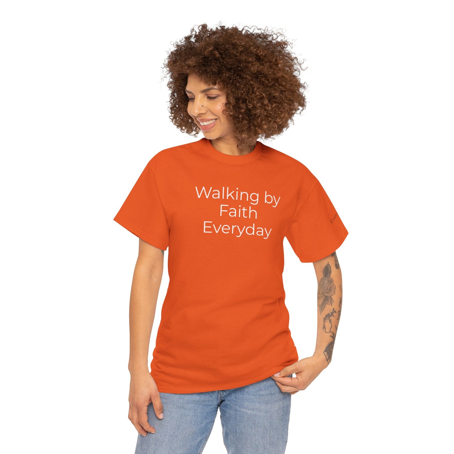 Custom Text Tee — Walking By Faith T-Shirt