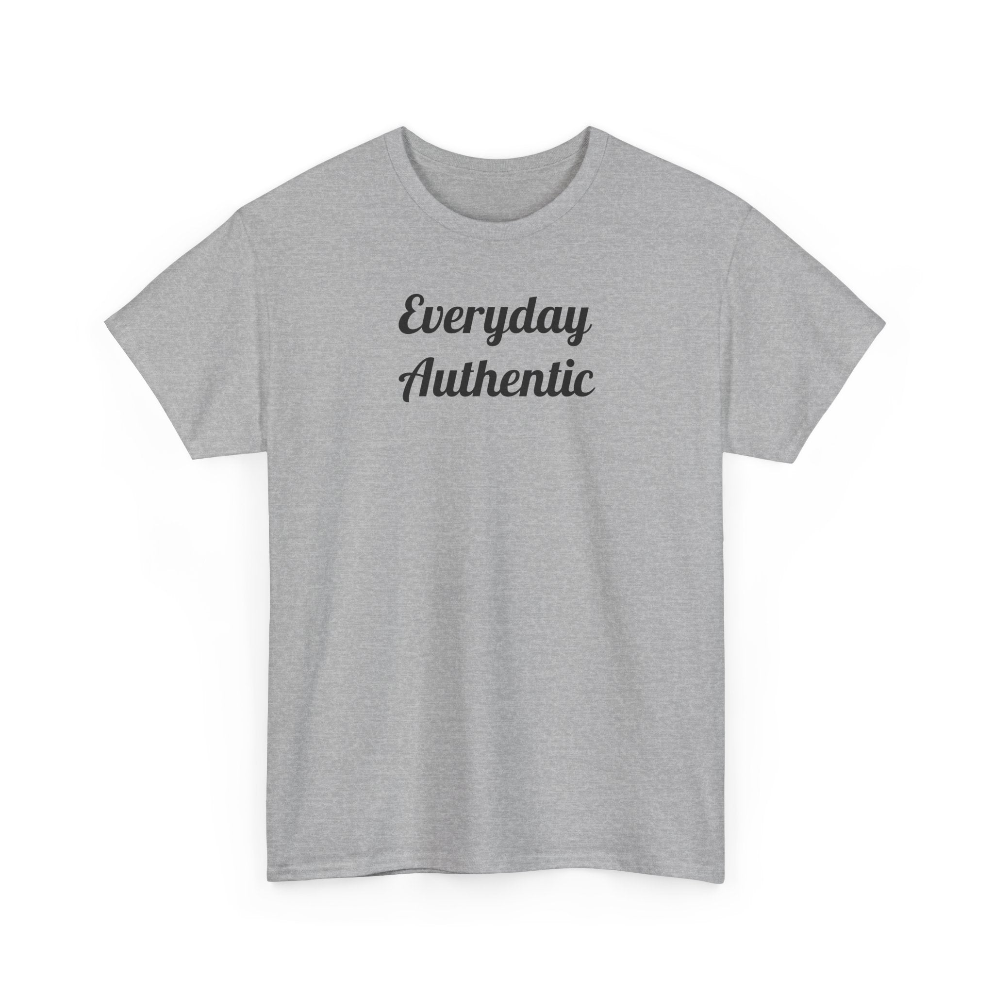 Everyday Authentic Tee — Minimal Script Graphic T-Shirt