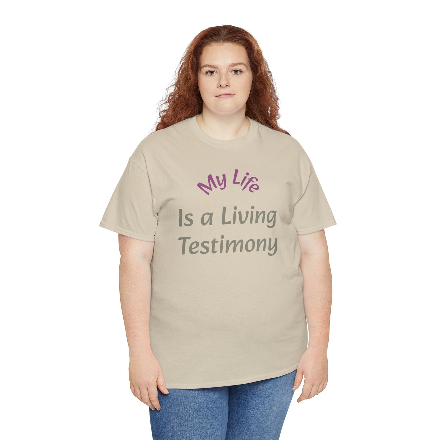 Christian Testimony T-Shirt – "My Life Is a Living Testimony" Faith Tee