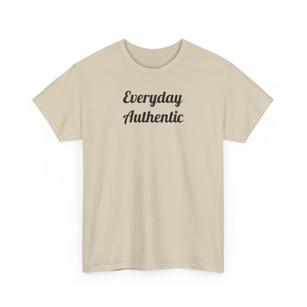 Everyday Authentic Tee — Minimal Script Graphic T-Shirt