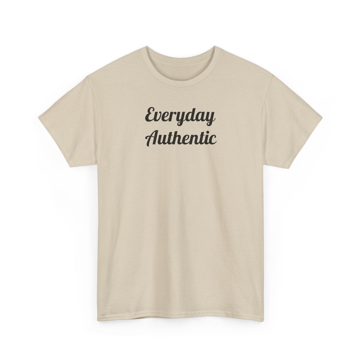Everyday Authentic Tee — Minimal Script Graphic T-Shirt