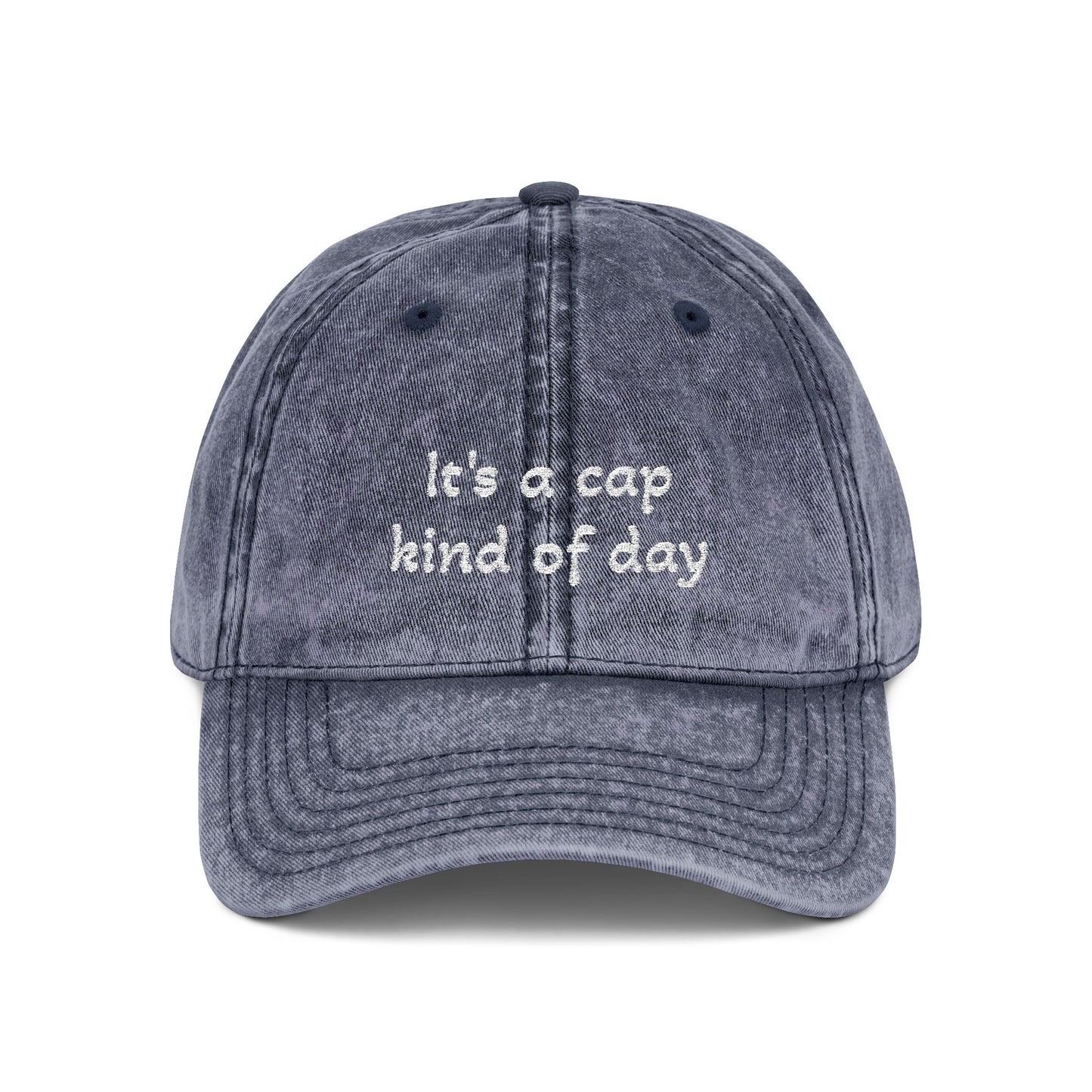 Distressed Embroidered Cap | "It's a cap kind of day"
