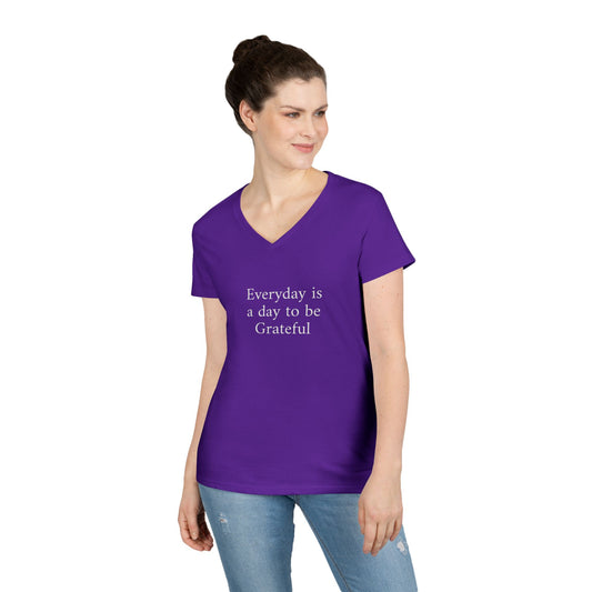 Grateful Everyday V-Neck Tee