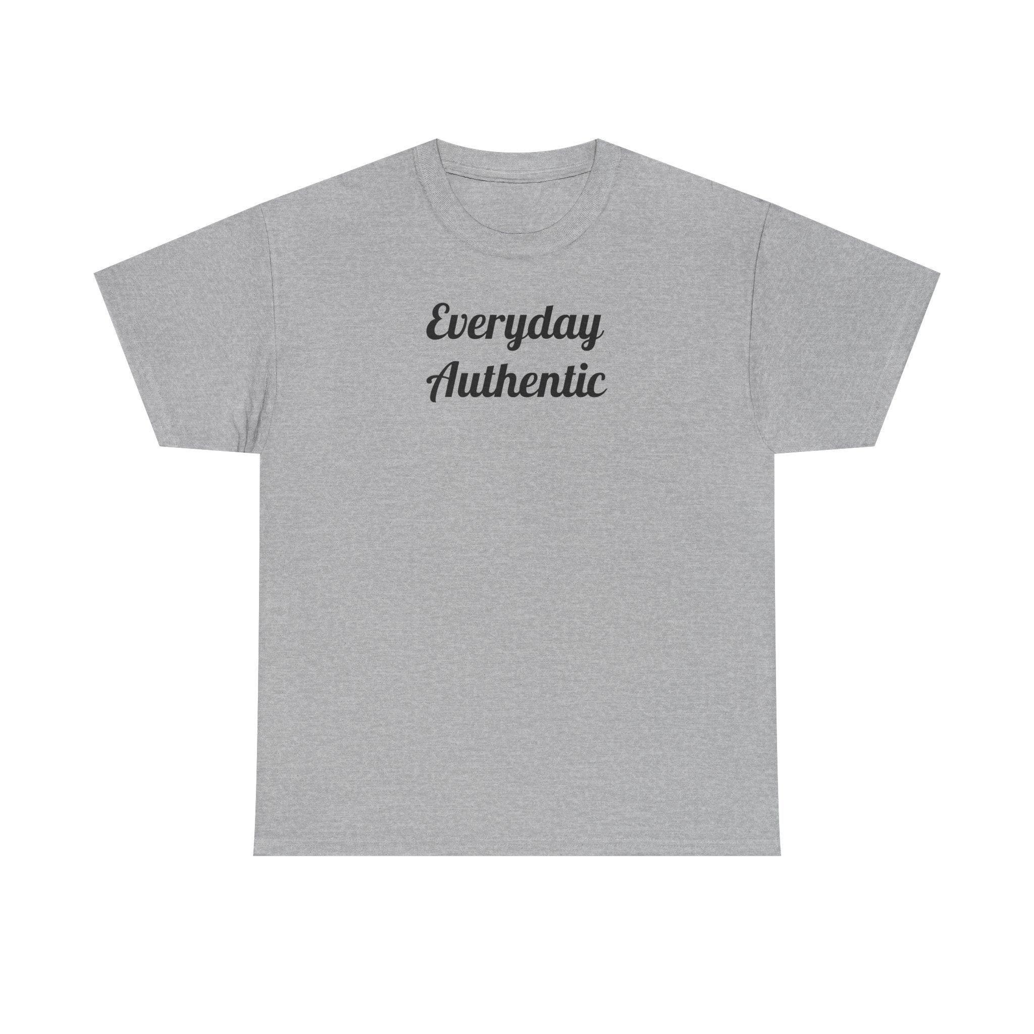 Everyday Authentic Tee — Minimal Script Graphic T-Shirt