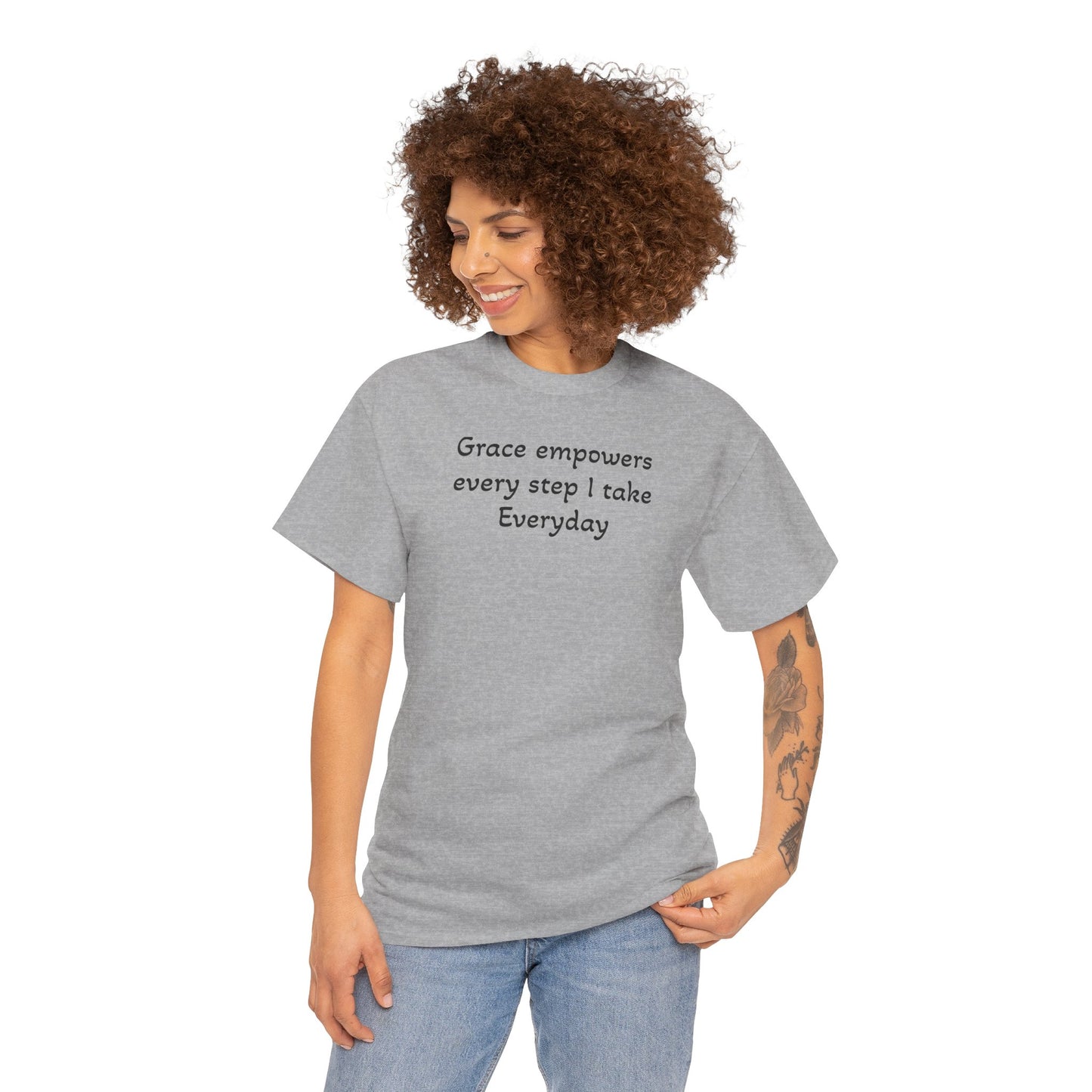 Faith T‑Shirt — "Grace Empowers Every Step I take Everyday" Christian Tee