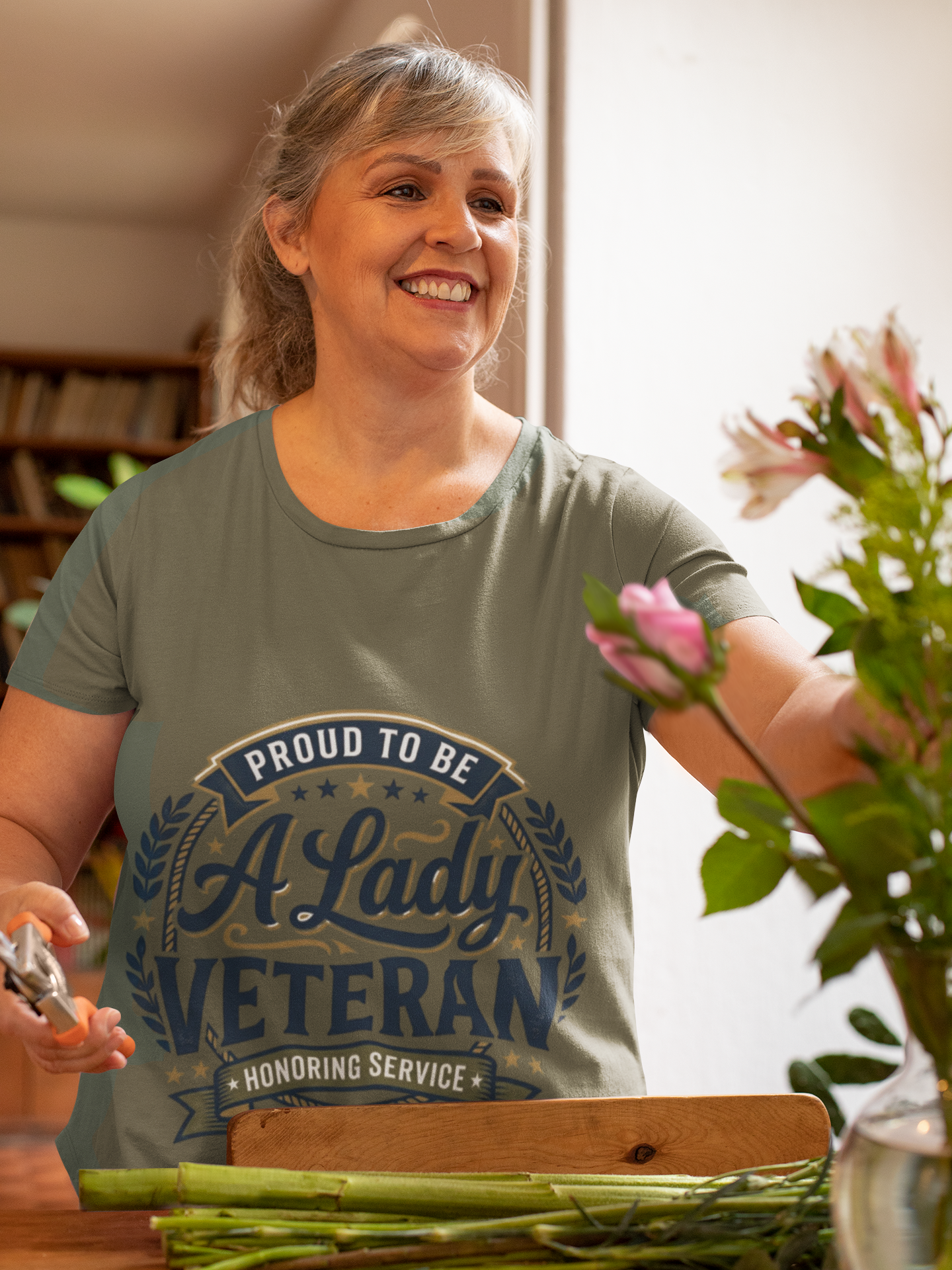 "Proud To Be A Lady Veteran" Everyday T