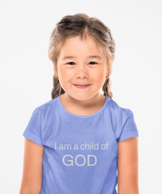 Toddler /Kid's T-Shirt - "I Am a Child of God" Christian Faith Tee
