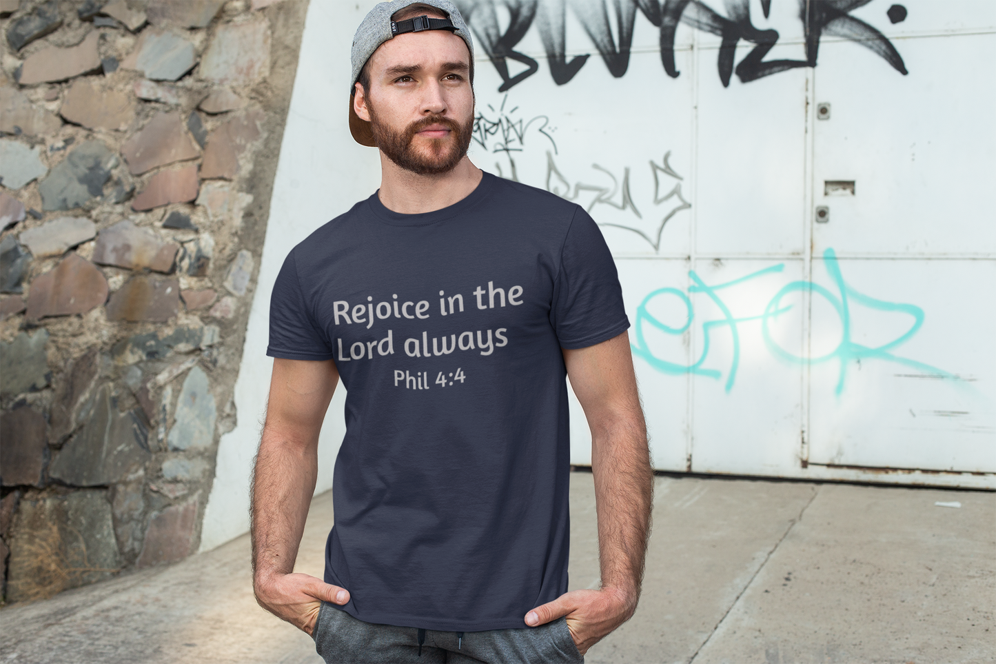 Rejoice in the Lord Always Tee — Philippians 4:4 Oversized T‑Shirt