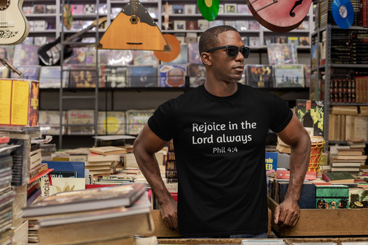 Rejoice in the Lord Always Tee — Philippians 4:4 Oversized T‑Shirt