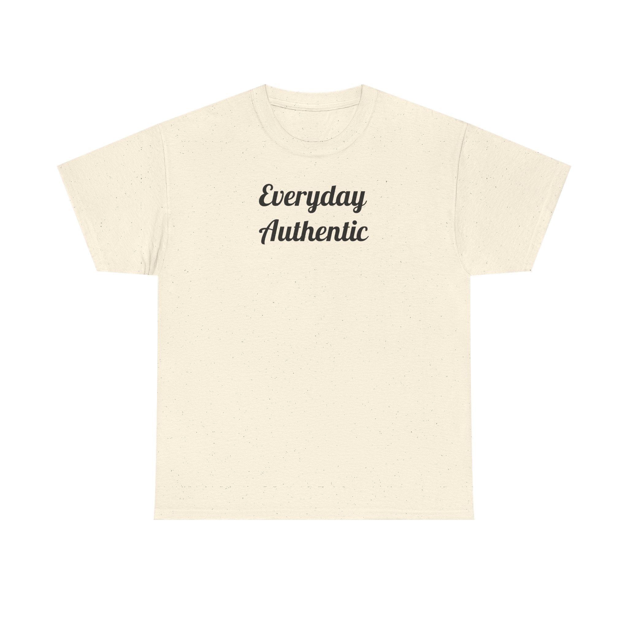 Everyday Authentic Tee — Minimal Script Graphic T-Shirt