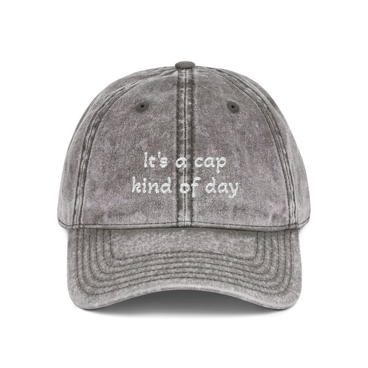 Distressed Embroidered Cap | "It's a cap kind of day"