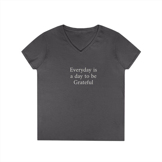 Grateful Everyday V-Neck Tee