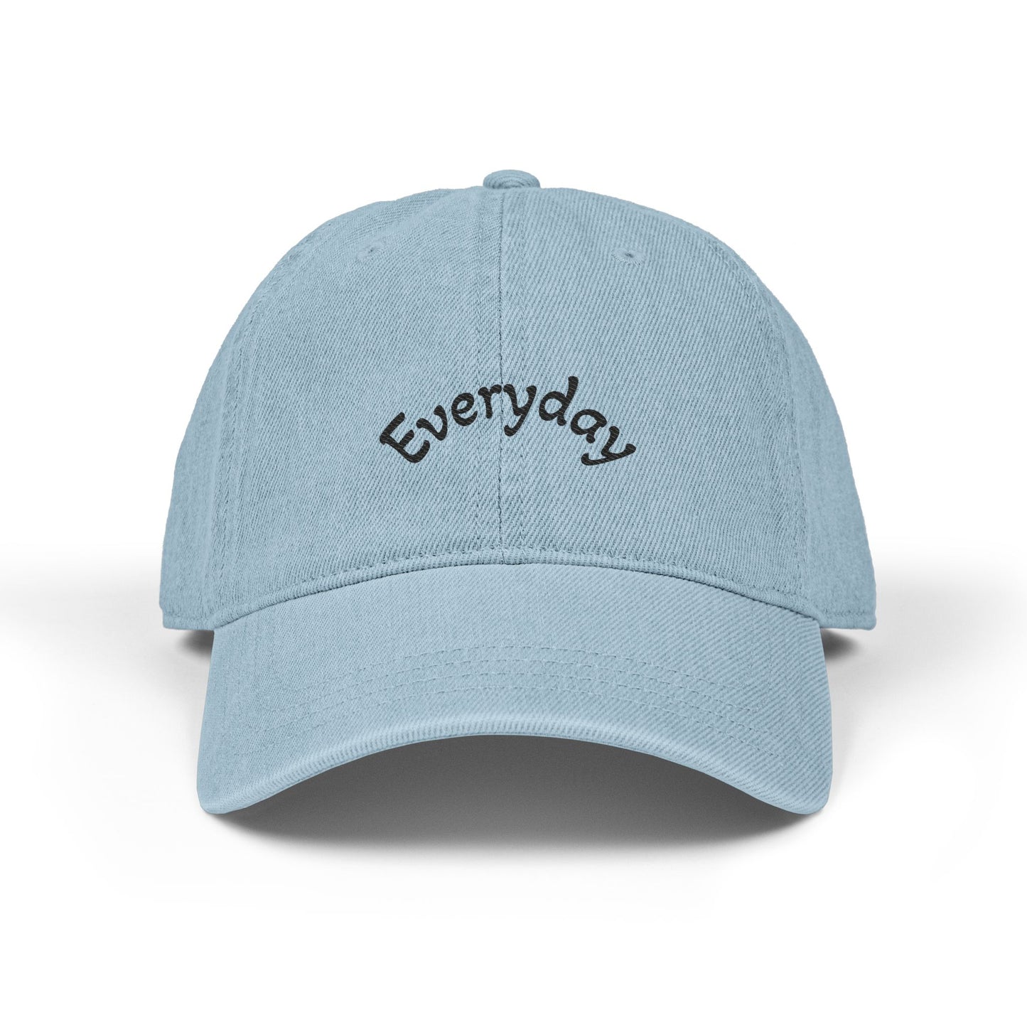 Custom Embroidered Text Denim Hat | Light Blue Cap