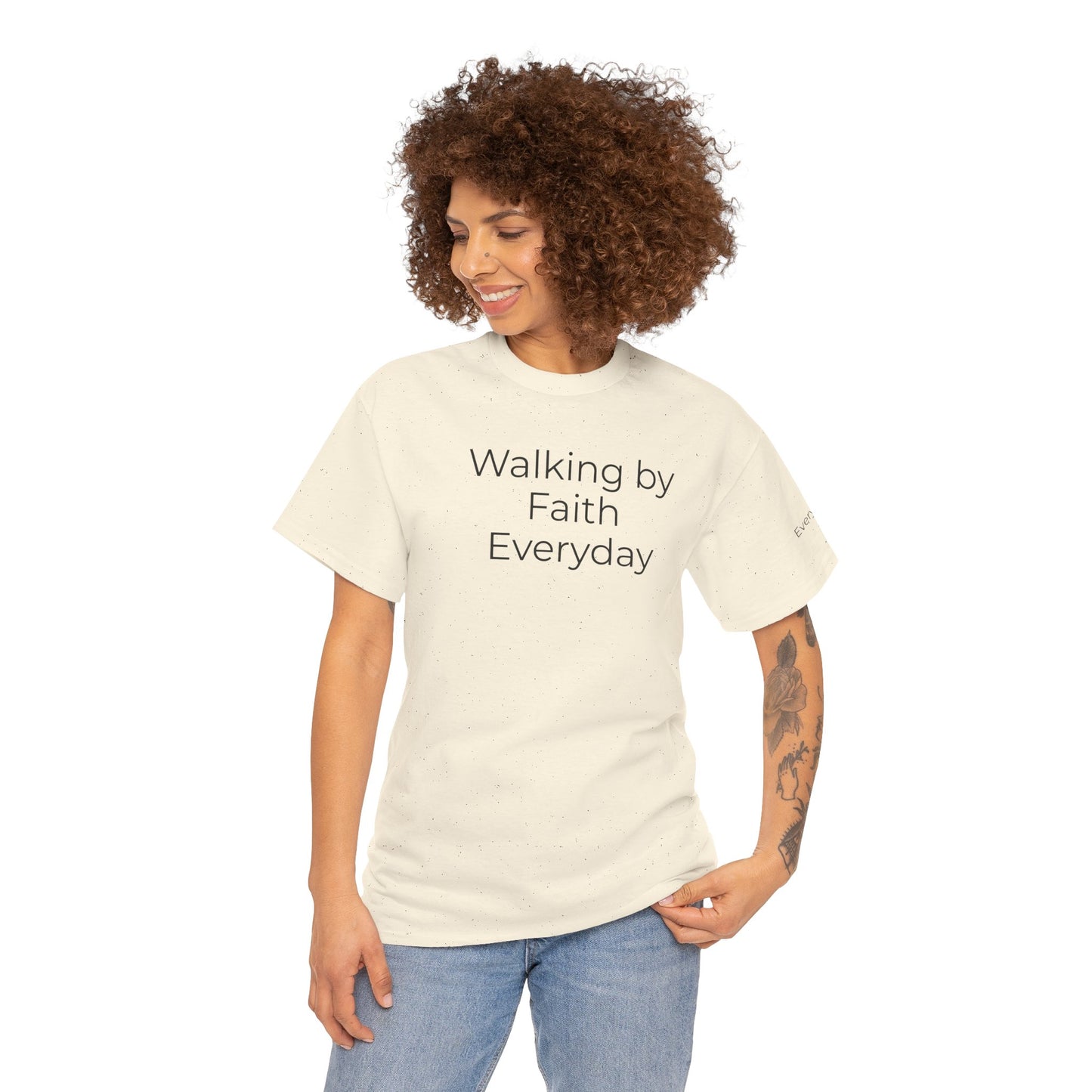 Custom Text Tee — Walking By Faith T-Shirt