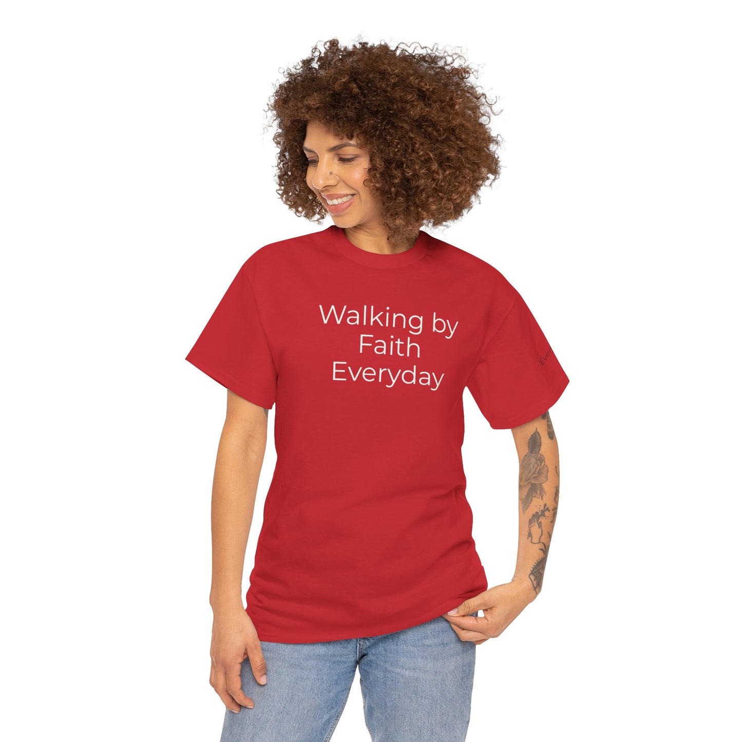 Custom Text Tee — Walking By Faith T-Shirt