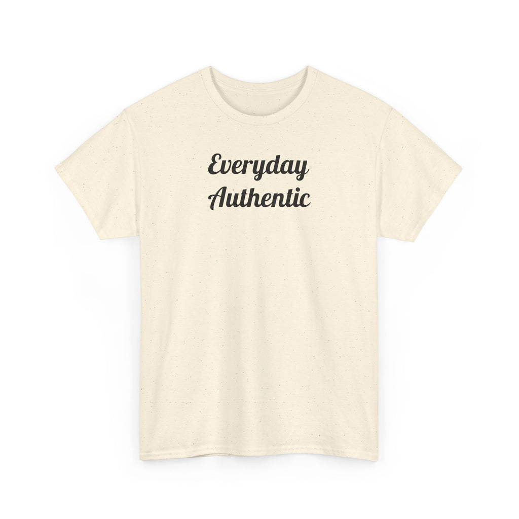 Everyday Authentic Tee — Minimal Script Graphic T-Shirt