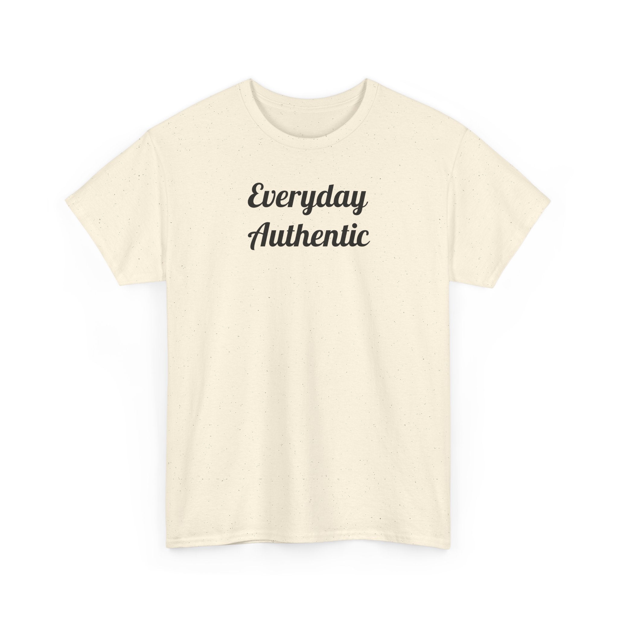 Everyday Authentic Tee — Minimal Script Graphic T-Shirt