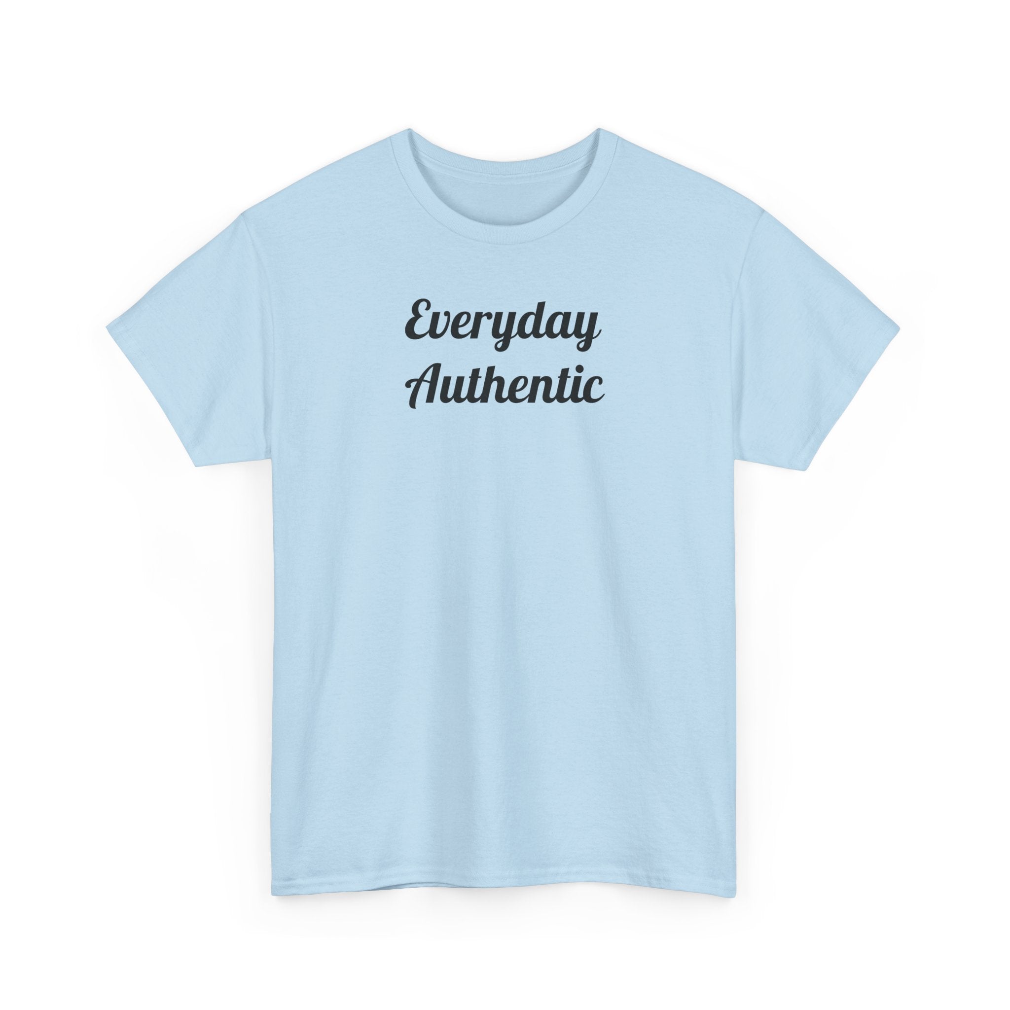 Everyday Authentic Tee — Minimal Script Graphic T-Shirt