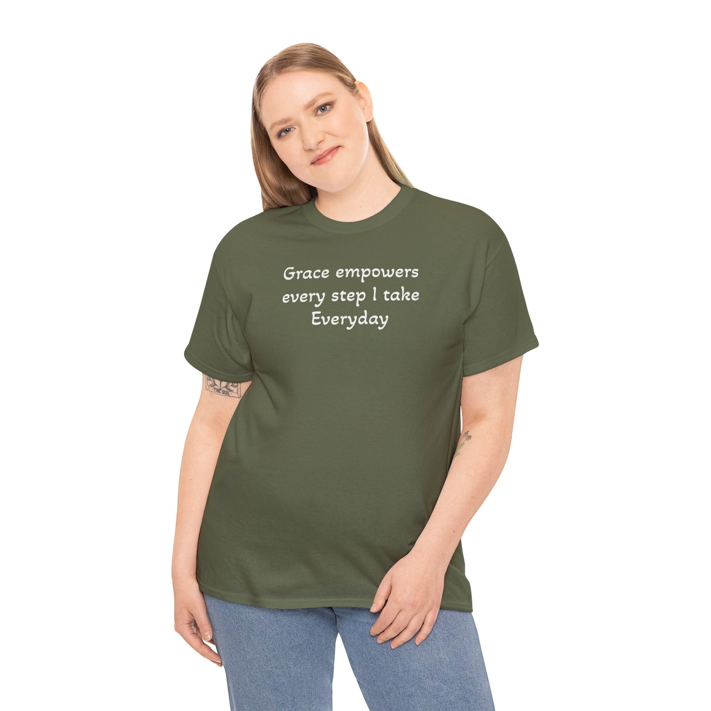 Faith T‑Shirt — "Grace Empowers Every Step I take Everyday" Christian Tee