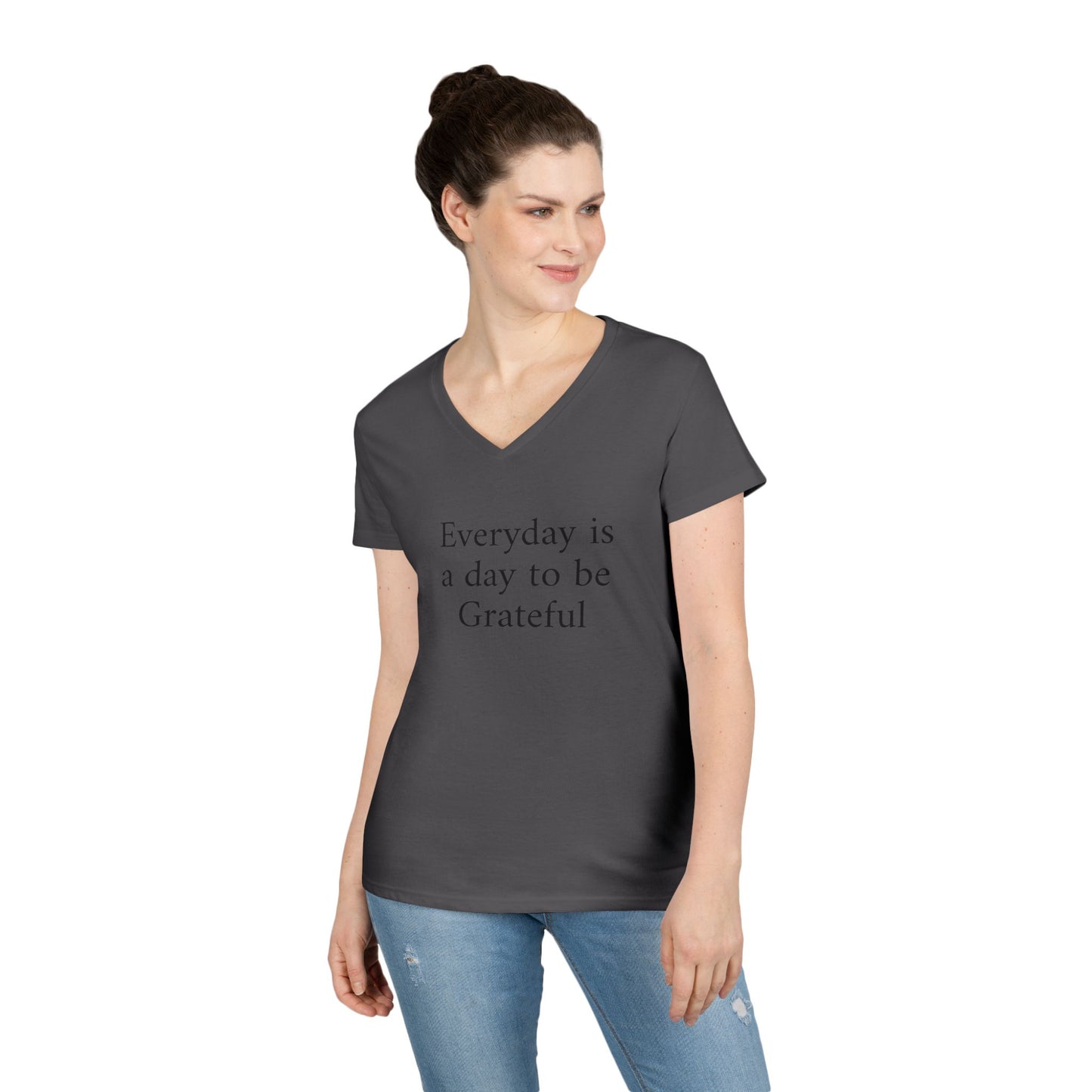 Grateful Everyday V-Neck Tee