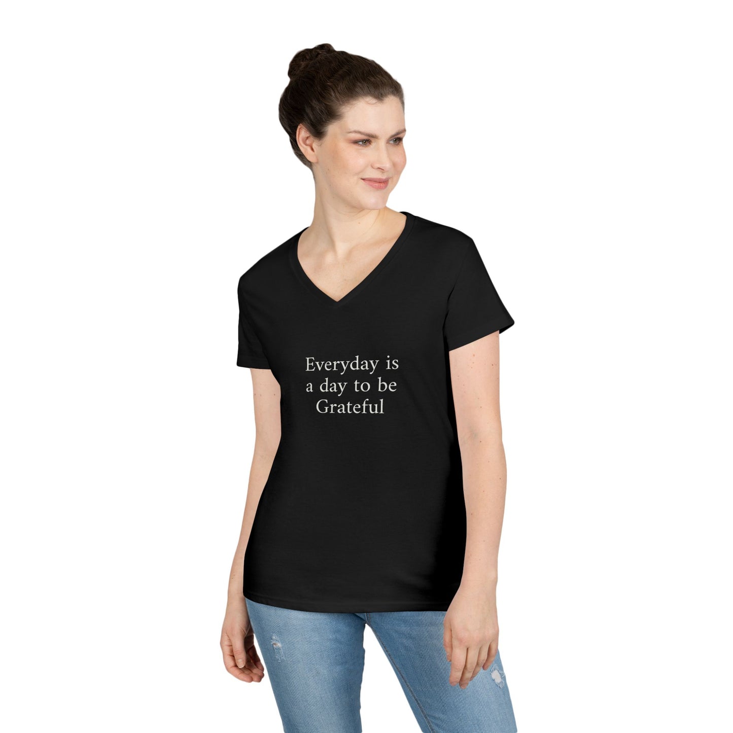 Grateful Everyday V-Neck Tee