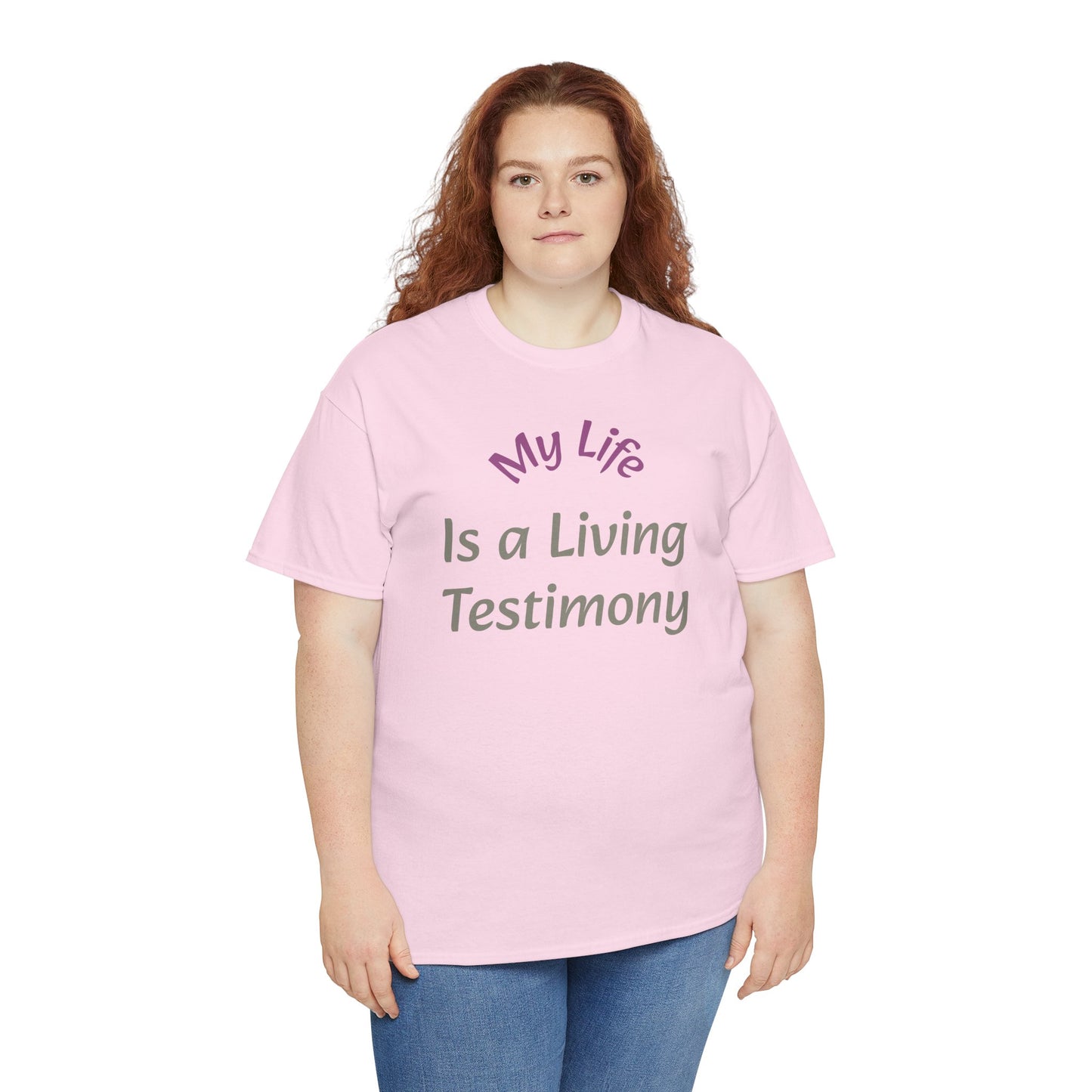 Christian Testimony T-Shirt – "My Life Is a Living Testimony" Faith Tee