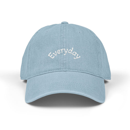Custom Embroidered Text Denim Hat | Light Blue Cap