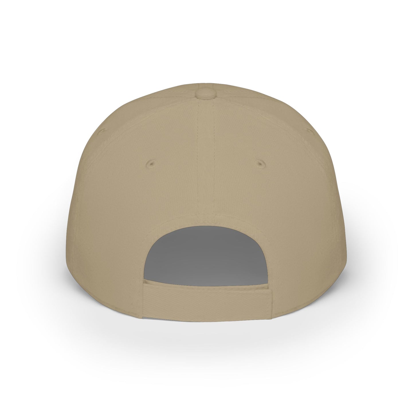Custom Text Low Profile Baseball Cap — Minimal Black Embroidered Hat