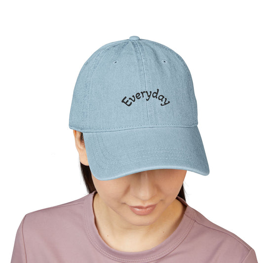 Custom Embroidered Text Denim Hat | Light Blue Cap