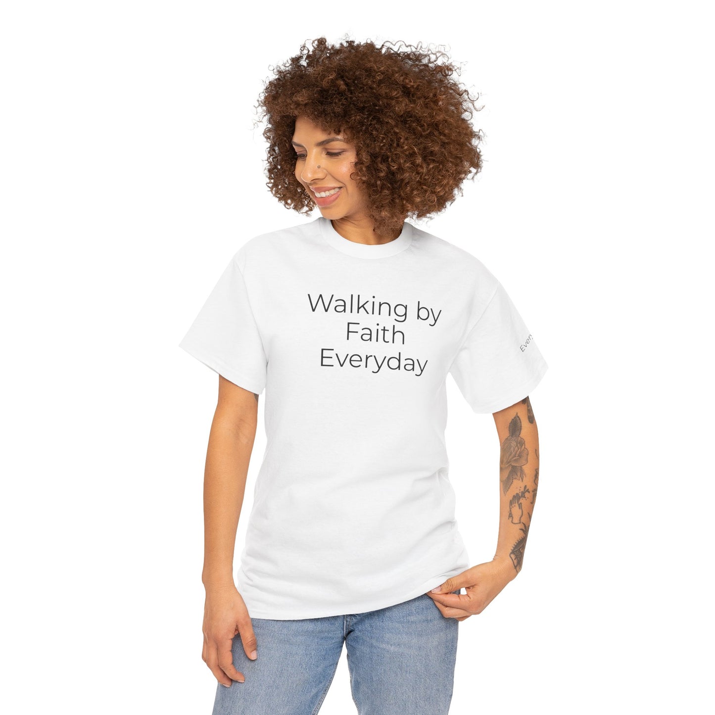 Custom Text Tee — Walking By Faith T-Shirt